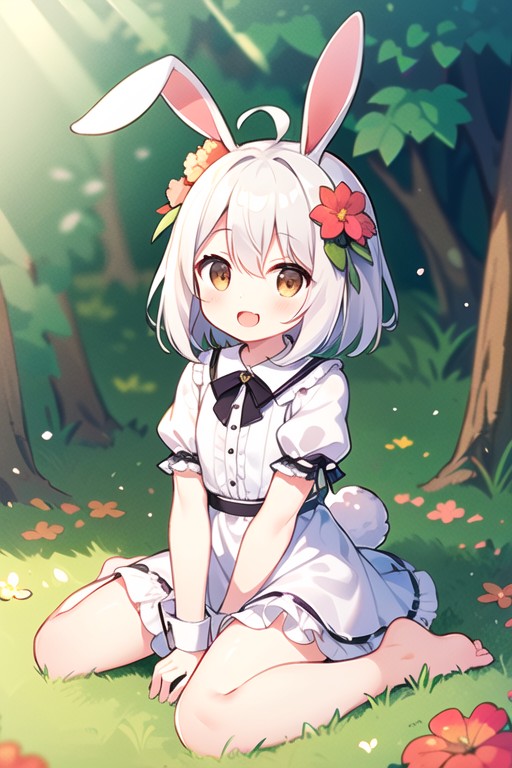 06332-1867465867-(masterpiece,best quality_1.5), 1girl, solo, solo focus, (animal ears, rabbit ears), barefoot, knees up, dress, sitting, short s.png